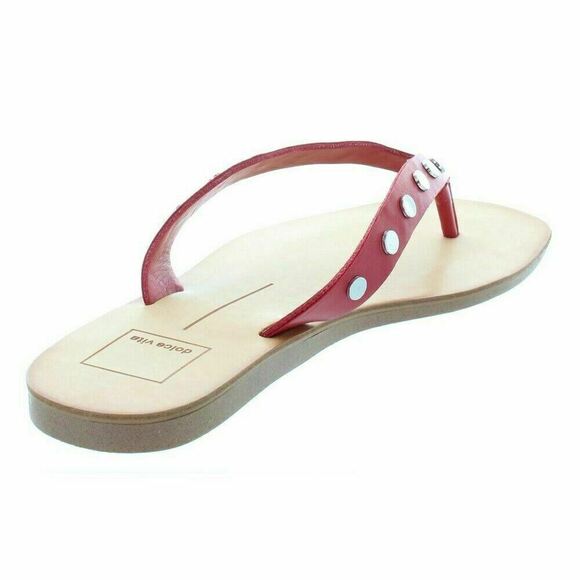 Dolce Vita Women Studded Flip Flop Clyde Size US 6 Red Stella Thong Sandals - Picture 2 of 2